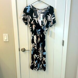 Leota black floral dress